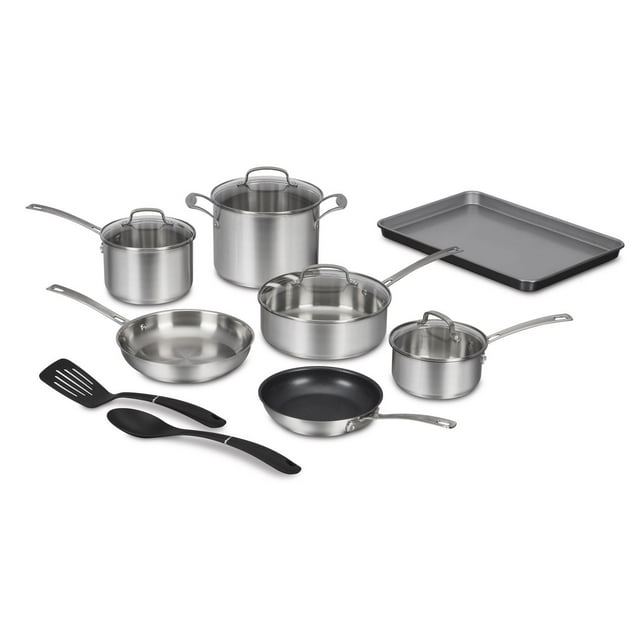 Batterie de cuisine 13 pièces Advantage Pro en acier inoxydable