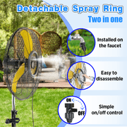 30 Heavy Duty Pedestal Misting Fan