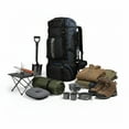 thumbnail image 6 of 65L Camping Hiking Backpack Water Resistant Large Outdoor Travel Backpack for Men & Women, Navy, 006, 6 of 10