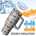 thumbnail image 5 of OBREWU Cute Pitbull Terriers Dog and Flower Tumbler with Handle and Lid,Cute Pitbull Terriers Dog and Flower 40oz Double Wall Vacuum Insulated Tumbler,Cups Gift for Women and Men, 5 of 7