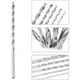 thumbnail image 2 of Juego de brocas, broca helicoidal de vástago recto extra largo de acero de 2 a 5 mm, 5 piezas, 2 of 5