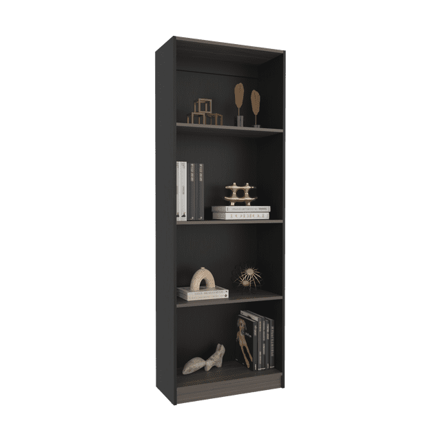 Librero Home Wengue con Cuatro Entrepaños Virtual Muebles