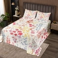 thumbnail image 2 of YST Couvre-Lit Floral Rouge Mignon Format Simple, Ensemble de Literie Courtepointe Boho à Fleurs Colorées pour Chambre de Filles, Ensemble de Courtepointe à Fleurs Sauvages Aquarelle Couvre-Lit Rustique à Fleurs Sauvages Ensemble 2 Pcs, 2 of 5