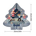 thumbnail image 2 of Metal Hanging Christmas Tree Wind Decorations - Festive Garden Spinners with Joyful Holiday Design for Yard & Garden Decor, 2 of 7