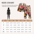 thumbnail image 4 of Pajama Sets for Women 2 Pcs, Colorful Floral Sunflower Daisy A Button Down Long Sleeve Sleepwear Lounge PJ Sets, 4 of 6