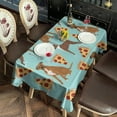 thumbnail image 4 of Boxer Dog Pitbull Terriers Dog and Pizza Rectangle Tablecloth 60"x120",Waterproof Polyester Rectangle Table Cloth, Wipeable Spillproof Polyester Tablecloth for Dining, Camping, Indoor and Outdoor, 4 of 6