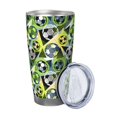 thumbnail image 2 of Goofa Football Doodle for 20 oz Skinny Tumbler Stainless Steel Coffee Mug Slim Vacuum Insulated Travel Cup Car Cup-Straw Three-piece Set, 2 of 8