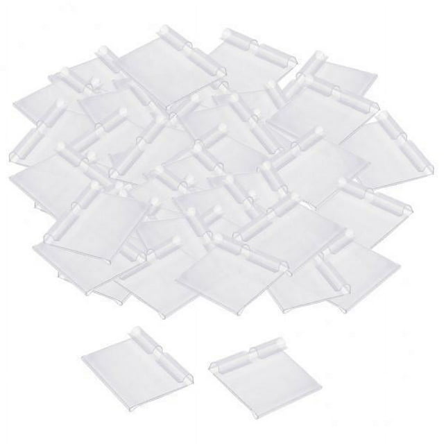 jinwen 2x Pack of 50 Clear Plastic Retail Price Tag Label Display Holder Durable