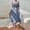 Blue, variant on Women's Summer Cotton Puff Sleeves Casual Vintage Polka Dots Print Off Shoulder Midi Dress with Square Neck and Ruffle Hem Blue M