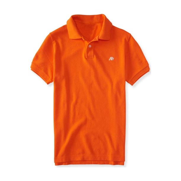 Polo de rugby Aeropostale A87 para hombre, naranja, mediano Aeropostale polo, rugbi