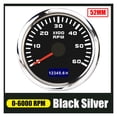 thumbnail image 1 of 52mm Car 6000 RPM Tachometer Waterproof Tach Hour Meter Hour meter Gauge LCD Display With Red Backlight For Marine Boat ,Wide Applicability, 1 of 7