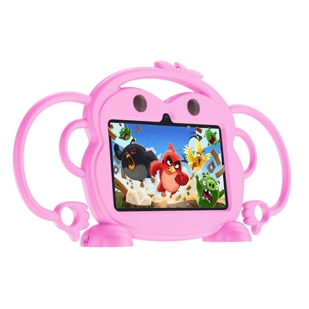 Kids Tablet, 7 inch Android Tablet for Kids, 6GB RAM 32GB ROM Quad-Core Toddler Tablet with Shockproof Case, Bluetooth, WiFi, Parental Control, 2MP+2MP Dual Camera, GPS, Games
