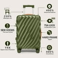 thumbnail image 2 of Joyway 5-Piece Luggage Set PC Ultra-Hard Shell Lightweight Suitcase TSA Lock Brake Spinner Wheels (20/24/29) with Backpack Green, 2 of 7