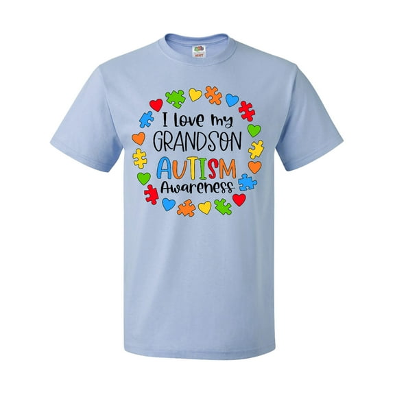 Inktastic I Love My Grandson Autism Awareness T-Shirt