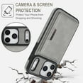 thumbnail image 6 of Allytechgroup 2 in 1 Wallet Case for iPhone 17 Pro, Detachable Cards Holder [Compatible with Magsafe] Anti-Scratch Slim Fit Shell Cover Shockproof Bumper for iPhone 17 Pro, Gray, 6 of 10