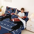 thumbnail image 3 of Castle Fairy Eat Sleep Football King Sheets 4pcs, Rugby Court Bedding, Navy Brown,1 Fitted Sheet, 1 Flat Sheet and 2 Pillowcases, 3 of 6
