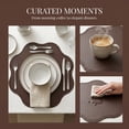 thumbnail image 4 of Unique Bargains Set of 6 Faux Leather Placemats for Kitchen Table Decor Brown 15"x15", 4 of 7