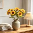 thumbnail image 6 of MMJ Artificial Flowers Sunflower Silk Bouquet Faux Yellow Bloom Stem for Living Room Office Floor Vase Farmhouse Decor, 6 of 6