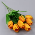 thumbnail image 2 of Artificial Flower 7 Small Tulips, Ongmies 7 Head Artificial Silk Fowers Bunch Wedding Home Outdoor Size 37Cm Avilable in 9 Colours, 1*Carnation, 2 of 9