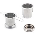 thumbnail image 1 of Colador de té, cafetera de té suelto, dispositivo de té suelto de malla ultrafina, diseño de mango plegable, con tapa 2, 1 of 5