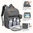 thumbnail image 5 of BabbleRoo Diaper Bag Backpack, Travel Backpack, Pacifier Case & Stroller Straps, Multifunction, Waterproof, Unisex – Dark Gray, 5 of 12