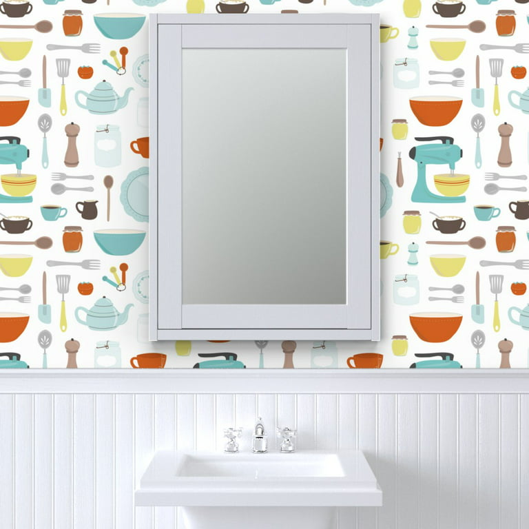 Retro Bathroom Wallpaper | escapeauthority.com