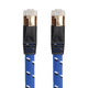 thumbnail image 3 of Cable Ethernet Cat 7 de nylon, Cat7 RJ45 Cable de conexión de red Plano 10 Gigabit 600Mhz Cable LAN Cable blindado para módem, enrutador, PC, Mac, computadora portátil, PS2, PS3, PS4, Xbox 360 Ormromra 2035300-1, 3 of 8