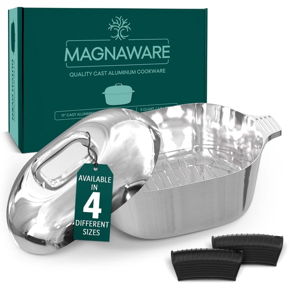 Horno holandés Magnaware de aluminio fundido de 5 litros con tapa ligera