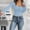 Sky Blue, variant on 2025 Women's Soft Base Layer Round Neck Tunic - Slim Fit Long Sleeve Pullover, Fall Casual Top