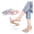thumbnail image 4 of Correa de zapato desmontable para mujer, banda elástica de tacón alto, cordones de tobillo antideslizantes, accesorios de repuesto, 4 Uds., 4 of 5