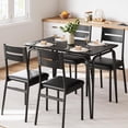 thumbnail image 1 of QinaQin 5 Piece Dining Table Set for 4, MDF and Metal Frame Square Table with Chairs, 1 of 7