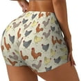 thumbnail image 2 of Fotbe Funny Chicken Seamless Shorts, Womens Workout Shorts High Waist Stretch Booty Short for Gym/Yoga/Running/Biking-Large, 2 of 9