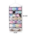 thumbnail image 4 of Hanging Travel Organizer, 42 Large Clear Zipper Pockets for Makeup, Toiletry, Cosmetics, Underwear, Jewelry, Lingerie Holder Bag for Women - Closet, Wall or Door Pink, 4 of 6