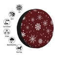 thumbnail image 4 of Bingfone Flocons de Neige Blancs Romantiques pour Housse de Pneu de Rechange, Protecteurs de Roues Universels Résistants aux Intempéries pour VR, Roulotte, Remorque de Voyage, VUS, Camion - 14 Pouces, 4 of 6