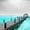 Pop Isla Mujeres Dock, variant on Elephant Stock Cloudy Sky Puddle Pop Wall Art - Horizontal Canvas Wall Art - Living Room Wall Decor - Nature Canvas - Yellow And Black Decor - 51" x 34"