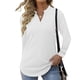 thumbnail image 2 of Mujeres sueltas casuales de manga larga con cuello en v blusa casual sólida camiseta túnica tops Fridja  bvmnju4192, 2 of 9