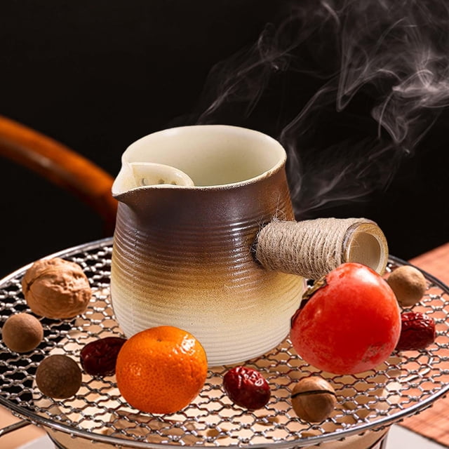 Tetera de cerámica de 550ml, teteras de té, Infusor de té duradero con mango lateral para regalo de del té, Picnic doméstico, Camping, , Estilo b perfecl Tetera