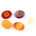 thumbnail image 3 of Chakra Stone,7pcs / Set Gravé Guérison Spirituelle Gravé Chakra Pierre Reiki Pierre Ensemble Artisanat Exceptionnel, 3 of 14