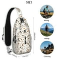thumbnail image 5 of Sling Backpack,Vintage Ghost Halloween Pattern Crossbody Bag with Water Bottle Holder,Waterproof Sling Bag for Men/Women with Chest Phone Holder for Hiking,Travel, 5 of 6