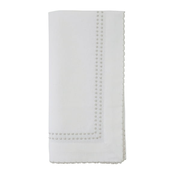 Saro Lifestyle Embroidered Border Table Napkin (Set of 4)