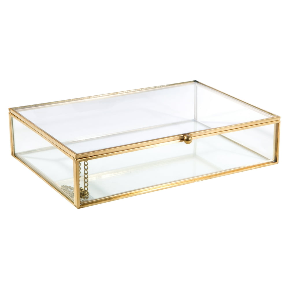 Home Details Home Details Vintage Glass Keepsake Box in Gold