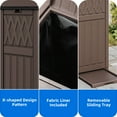 thumbnail image 6 of Dextrus 36 Gallon Outdoor Trash Can, Waterproof Resin Garbage Bin with Drip Tray & Lid, Trash Bin,for Porch, Backyard, Dark Brown, 6 of 10