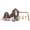 Walnut - 14 in 1, variant on LUXOAK Wooden Swing Set for Kids, Large Outdoor 11-in-1 Playset with Playhouse, Wave Slide, 2 Swings, Climbing Wall, 200" D x 161" W x 114" H