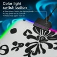 thumbnail image 2 of Irregular Pattern Black and White Print RGB Gaming Mouse Pad Large Keyboard Mat Rubber Base 13 Light Modes, 2 of 6