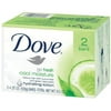 Dove Go Fresh Cool Moisture Beauty Bars, 4 oz bars, 2 ea (Pack of 6)