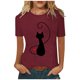 thumbnail image 1 of Blusas y camisas con estampado floral de cuello redondo y manga corta informales con estilo para primavera y verano para mujer OAVQHLG3B Store  lin121212, 1 of 3