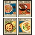 thumbnail image 3 of PixonSign Framed Wall Art Chinese & Japanese Food Posters, Set of 4 World Cuisines Wall Decor Prints, Mid Century Wall Décor, Modern Fine Artwork for Kitchen, Restaurant - 12"x16" Black, 3 of 5