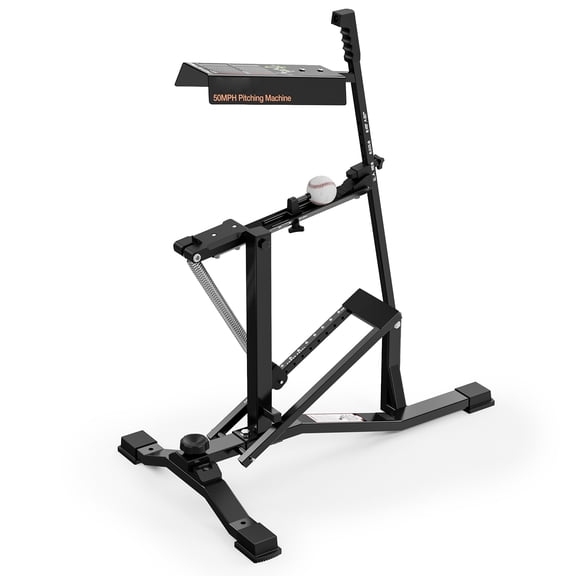 FITPLAY 50 MPH Manual Baseball Pitching Machine