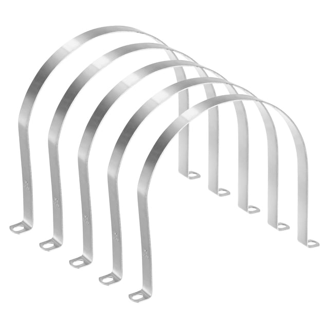 Uxcell 5-Pack Abrazaderas de Conducto, Correa Rígida de Acero Inoxidable 304 de 7-7/8" para Tuberías M200