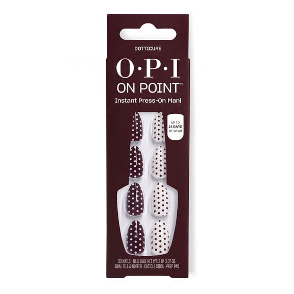 OPI On Point Instant Press On Nails, Dotticure, False Nails, 30 Pieces